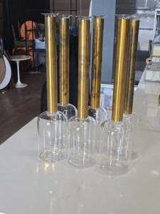 lot 300 image: Lot of (6) Bud Vases - Zoya by Accent Dcor