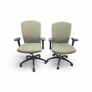 lot 92 image: 2 Lime Green Krug Task Chairs