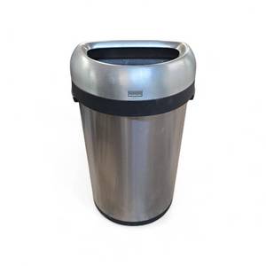 lot 115 image: Silver Trash Can