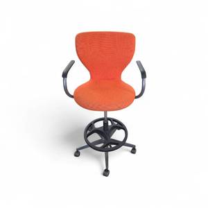 lot 106 image: Orange Drafting Chair
