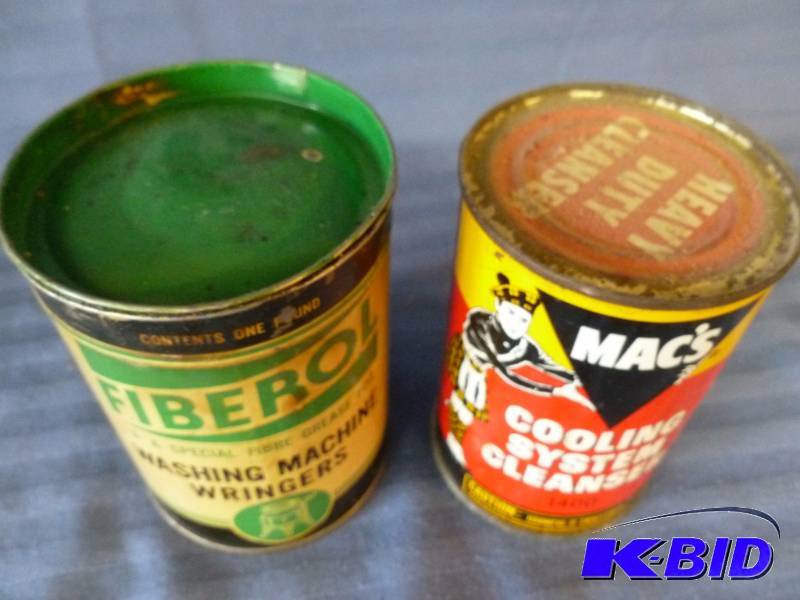 lot 40 image: Vintage Metal Cans