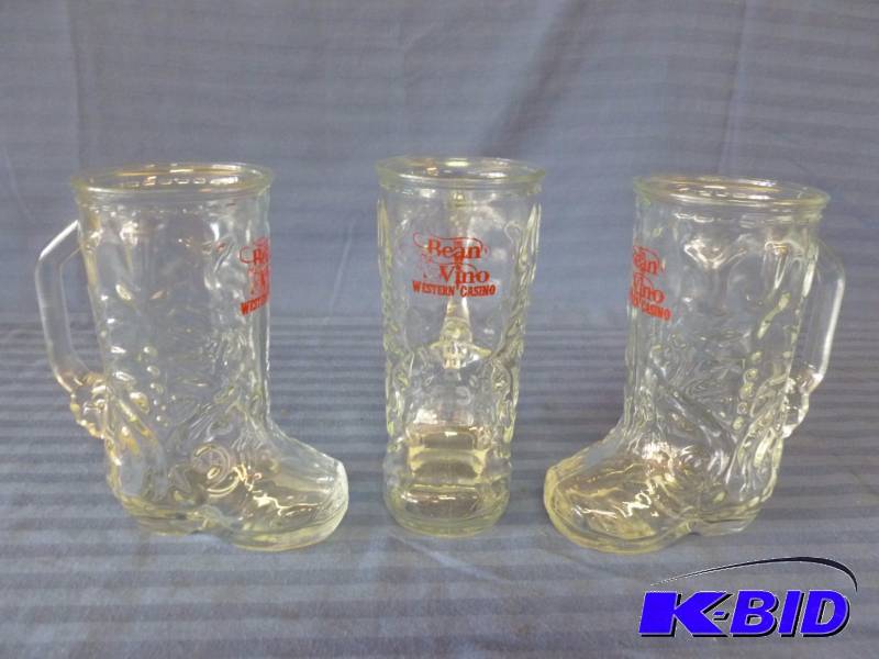 lot 59 image: Glass Boot Mugs
