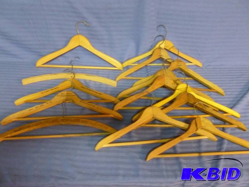 lot 144 image: Vintage Wooden Clothes Hangers