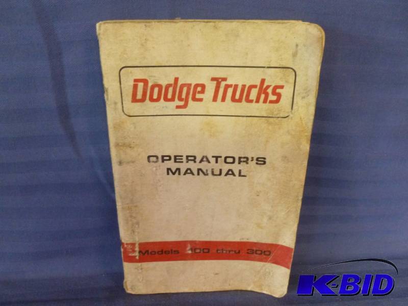 lot 228 image: Vintage Dodge Truck Manual
