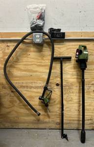 lot 25 image: TeraPump Electric Drum Pump, 7 GPM, 110V AC, Telescopic, Heavy-Duty, Model# TREDRUM-T #4889396 Msrp $429.99