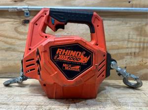 lot 130 image: Rhino Pull 1000 LB Portable Electric Winch