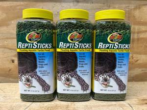 lot 144 image: ZooMed ReptiSticks Floating Aquatic Turtle Food lot of 3