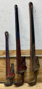 lot 146 image: Rigid Pipe Wrenches lot of 3
