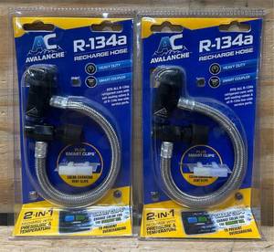 lot 166 image: AC Avalanche R-134a Recharge Hose lot of 2