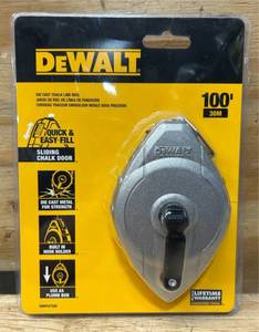 lot 171 image: DeWalt Die Cast Chalk Line Reel 100  30M