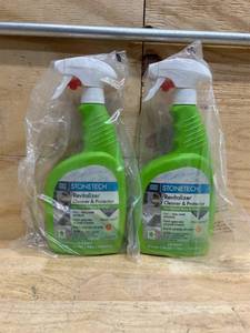 lot 203 image: STONETECH  Revitalizer Countertop Cleaner Protector for Natural Stone & Grout, Citrus Scent, 24oz Spray Bottle (lot of 2)