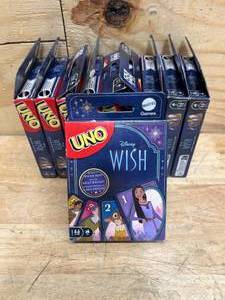lot 208 image: UNO Disney Wish Card Game for Kids, Adults & Family Night (lot of 10)