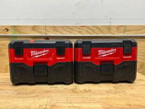 lot 228 image: Milwaukee 2 gallon wetdry vacuum (read description, lot of 2)