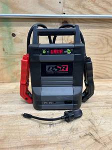 lot 247 image: DSR Professional Grade 12 Volt, 2000 Peak Amps, Portable Lithium Ion Jump Starter with USB Power (read description)