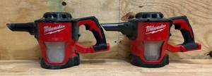 lot 250 image: Milwaukee compact vacuum (read description) (lot of 2)