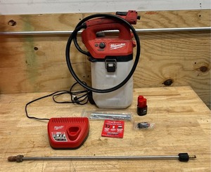 lot 263 image: Milwaukee 2 gallon sprayer tank MSRP $200 (read description)