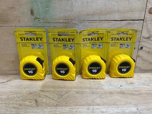lot 265 image: Stanley 16 ft. L X 0.75 in. W Tape Measure (lot of 4)