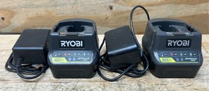 lot 310 image: Ryobi P118B 18V Battery Charger lot of 2