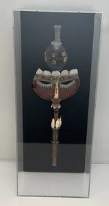 lot 45 image: RARE Very Cool Antique Original African Blow Gun (Tested Working) In Acrylic Display Case