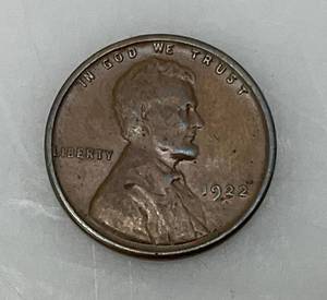 lot 60 image: Est. $600.00 - $63,000 (Depends On Grade) RARE 1922 No D Strong Reverse Penny