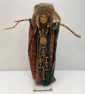 lot 78 image: Large Handmade Spirit Doll Tribal Style Sculpture 25 12