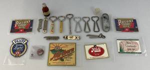 lot 90 image: Misc. Beer Collectibles including Bottle Openers With Advertisement And More