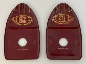 lot 91 image: Vintage Old Schmidts City Club Beer Advertisement Metal Ashtray & Tip Tray