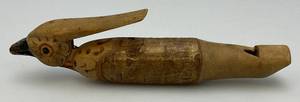 lot 140 image: Vintage Native American Hand Carved Bird Whistle