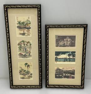 lot 143 image: Two Very Nice Framed Home Dcor Pieces Including Oriental And More 10 12 x 17 12 & 9 x 22 12
