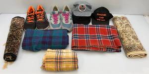 lot 155 image: Misc. Shoes, Blankets, Hats And More