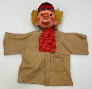 lot 159 image: 1968 Pelham WALTER THE HUNTER Ventriloquist Puppet (Crack In Head Present Can Be Fixed)