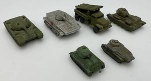 lot 190 image: Miniature Vintage Collectible Die Cast Tanks And More