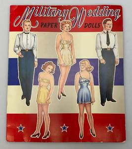 lot 216 image: Vintage Military Wedding Paper Dolls Book
