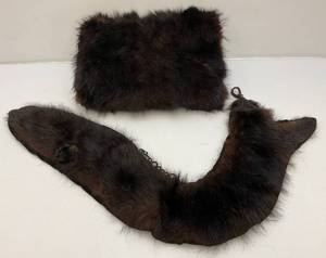lot 226 image: Vintage Dark Brown Fur Womens Hand Warmer & More