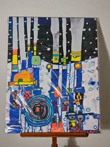 lot 250 image: Nine Forty Four Blue Blues Modern Print