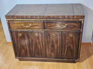 lot 72 image: Drexel Campaign Style Dining Chest