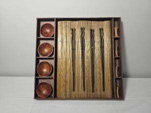 lot 259 image: Prairie Mission Inlaid Chopstick Set