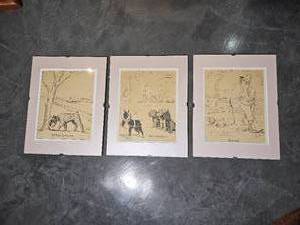 lot 227 image: Series of 1930s Canine Illustrations by Vincenzo Zito