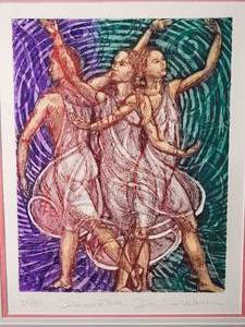 lot 18 image: David Warren Signed Serigraph Dancers X Three, 225350