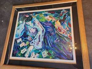 lot 19 image: Barbara Wood Signed Serigraph Solitaire, 169350