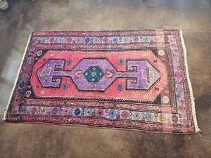 lot 66 image: Vintage Hand Knotted Persian Hamadan Area Rug