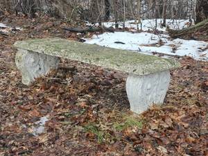 lot 100 image: Classical Concrete Garden Bench