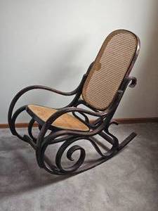 lot 57 image: Bentwood Cane Seat Rocking Chair