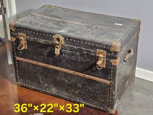 lot 215 image: Large Nevercrack Travel Trunk