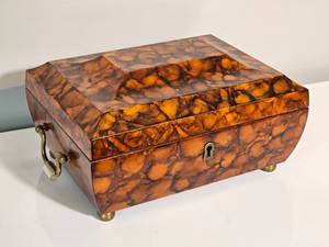 lot 55 image: Burlwood Jewelry Box