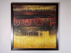 lot 52B image: Large Contemporary Abstract Framed Oil Painting