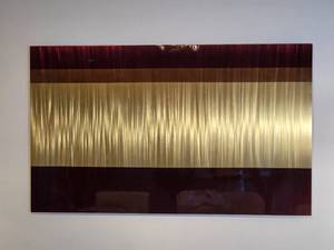 lot 135 image: Large Contemporary Metallic Abstract Wall Panel