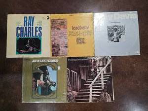 lot 140J image: Blues Folk and Jazz Vinyl Record Collection Featuring John Lee Hooker and Ray Charles