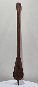 lot 146 image: Carved Tribal Style Hardwood Ceremonial Paddle