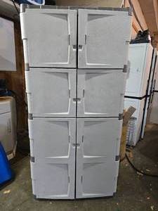 lot 179 image: Rubbermaid Outdoor Storage Cabinet